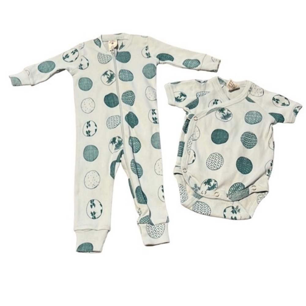 New Kate Quinn Newborn Layette 2 Piece Set Robin’s Egg Blue Jumper Easter NWOT